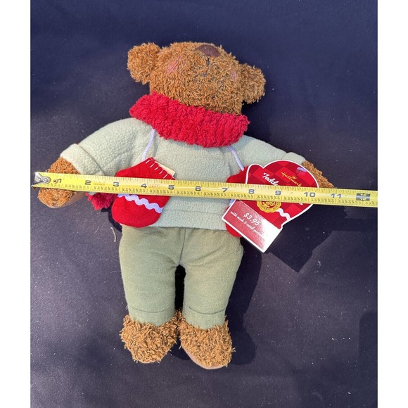 Hallmark 2002 Christmas Teddy Mittens Plush Bear 12” Holiday Stuffed Toy -5Z - Picture 6 of 8